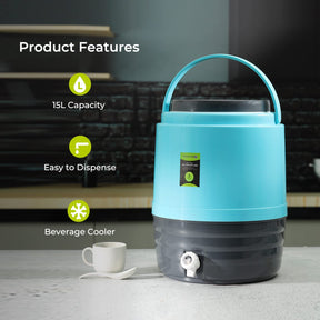 15L Reusable Insulated Portable Water Jug and Cooler