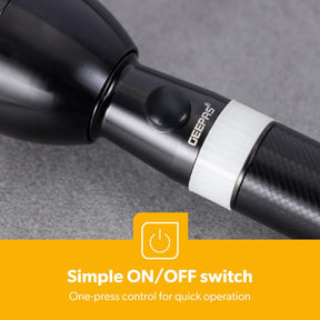 Rechargeable LED Torch 7W Super Bright Lightweight 6000mAh Long Battery Life Flashlight