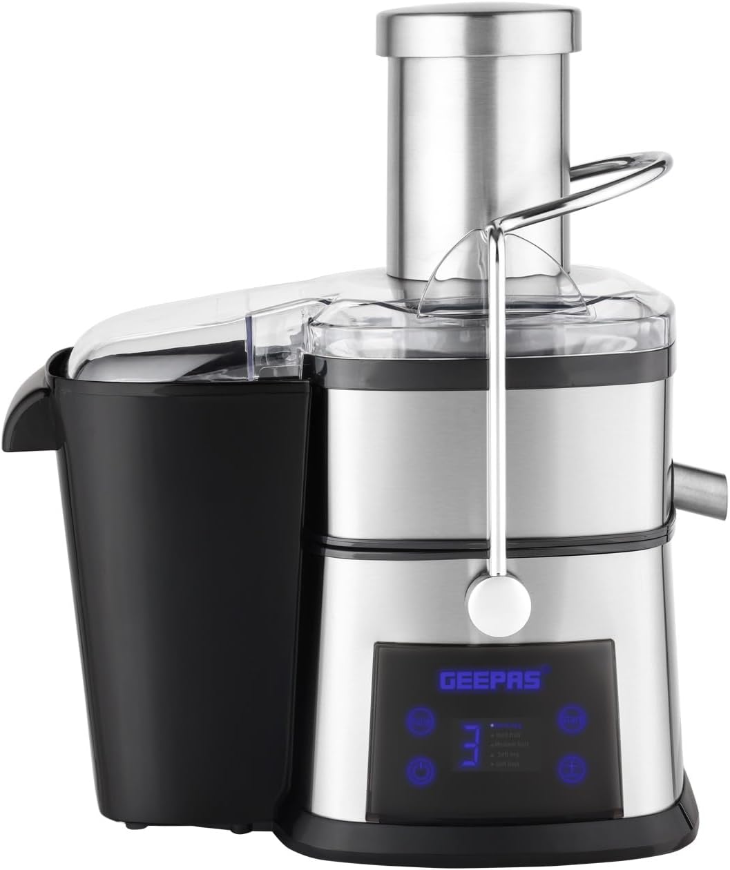 5-Speed Silver Digital Touchscreen Juicer Extractor