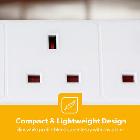 3 Gang Extension Lead, 5M Cable 3-Way Plug Extension Cable