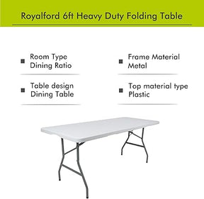 Pack of 4 Folding Padded Chairs with 6ft Folding Table Set