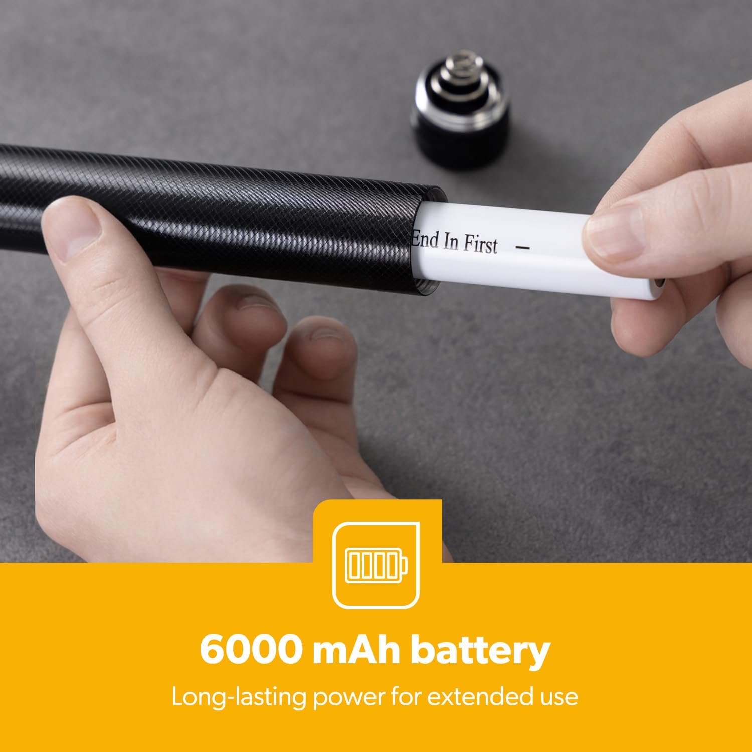 Rechargeable LED Torch 7W Super Bright Lightweight 6000mAh Long Battery Life Flashlight