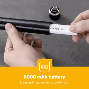Rechargeable LED Torch 7W Super Bright Lightweight 6000mAh Long Battery Life Flashlight