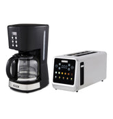 1.5L Filter Coffee Machine & 5-In-1 Digital Long Slot Toaster Set