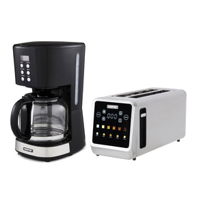 1.5L Filter Coffee Machine & 5-In-1 Digital Long Slot Toaster Set