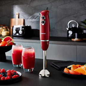 400W Retrovive Immersion Stick Hand Blender Red