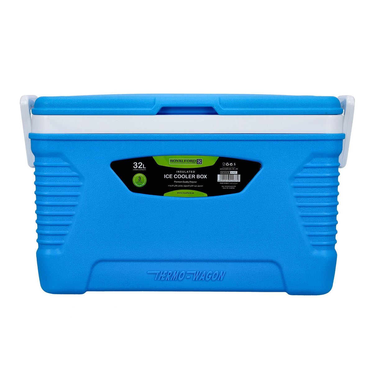 Blue 32L Insulated Ice Cooler Box For Picnic