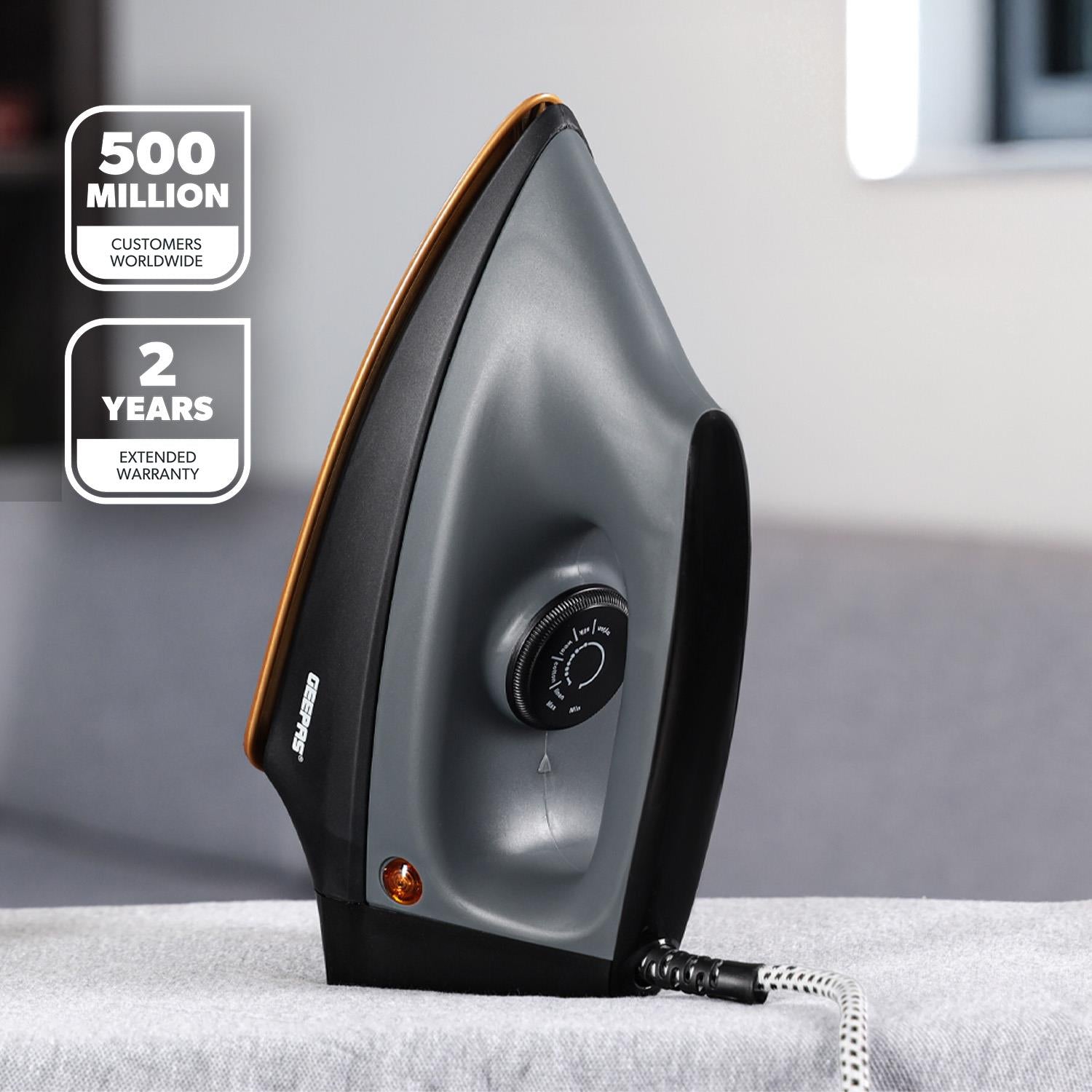 1200W Professional Heavyweight Dry Iron With Ceramic Soleplate