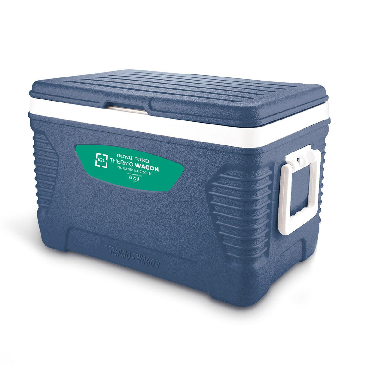 62L Blue 3-Layer Insulated Ice Cooler Box