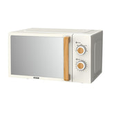 20L Cream NordiQ Solo Microwave Oven With 5 Power Levels 700W