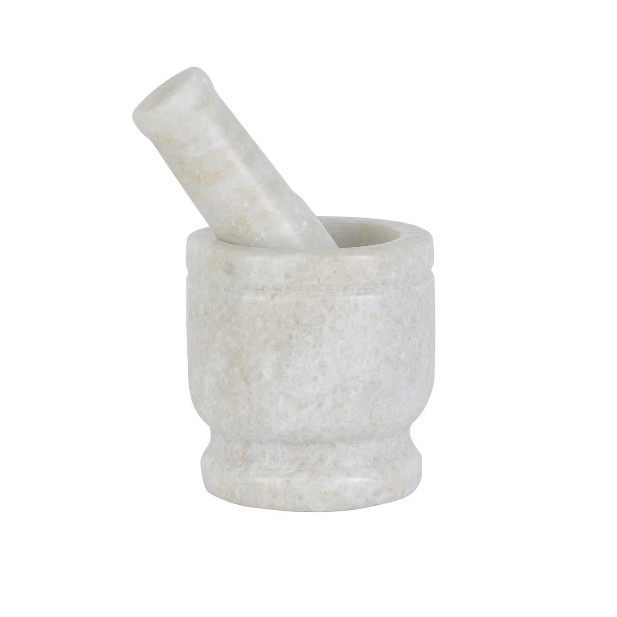 4" White Marble Pestle & Mortar Spice Grinder Set