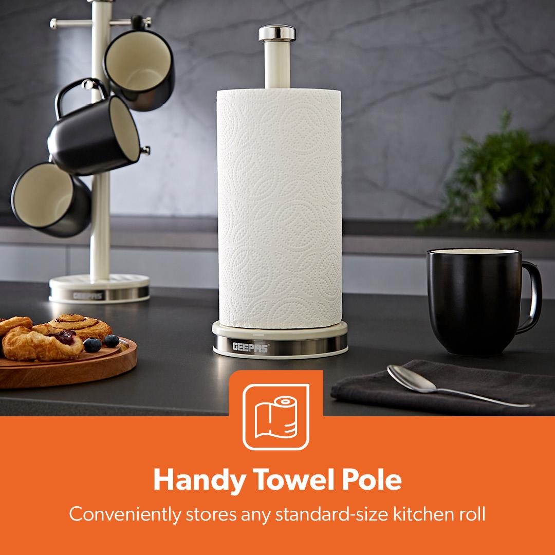 Mug Tree & Towel Pole Set Kitchen Counter Storage