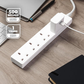 4 Gang Extension Lead, 10M Cable 4-Way Plug Extension Cable