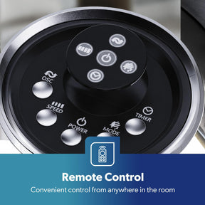 46-Inch Silent White Tower Fan With Remote Control