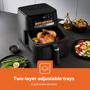 6.5L Digital Family-Sized 8-in-1 Convection Air Fryer with LED Touchscreen