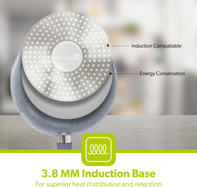 Forged Aluminium Wok Pan, 26 CM | Induction Safe Frying Pan