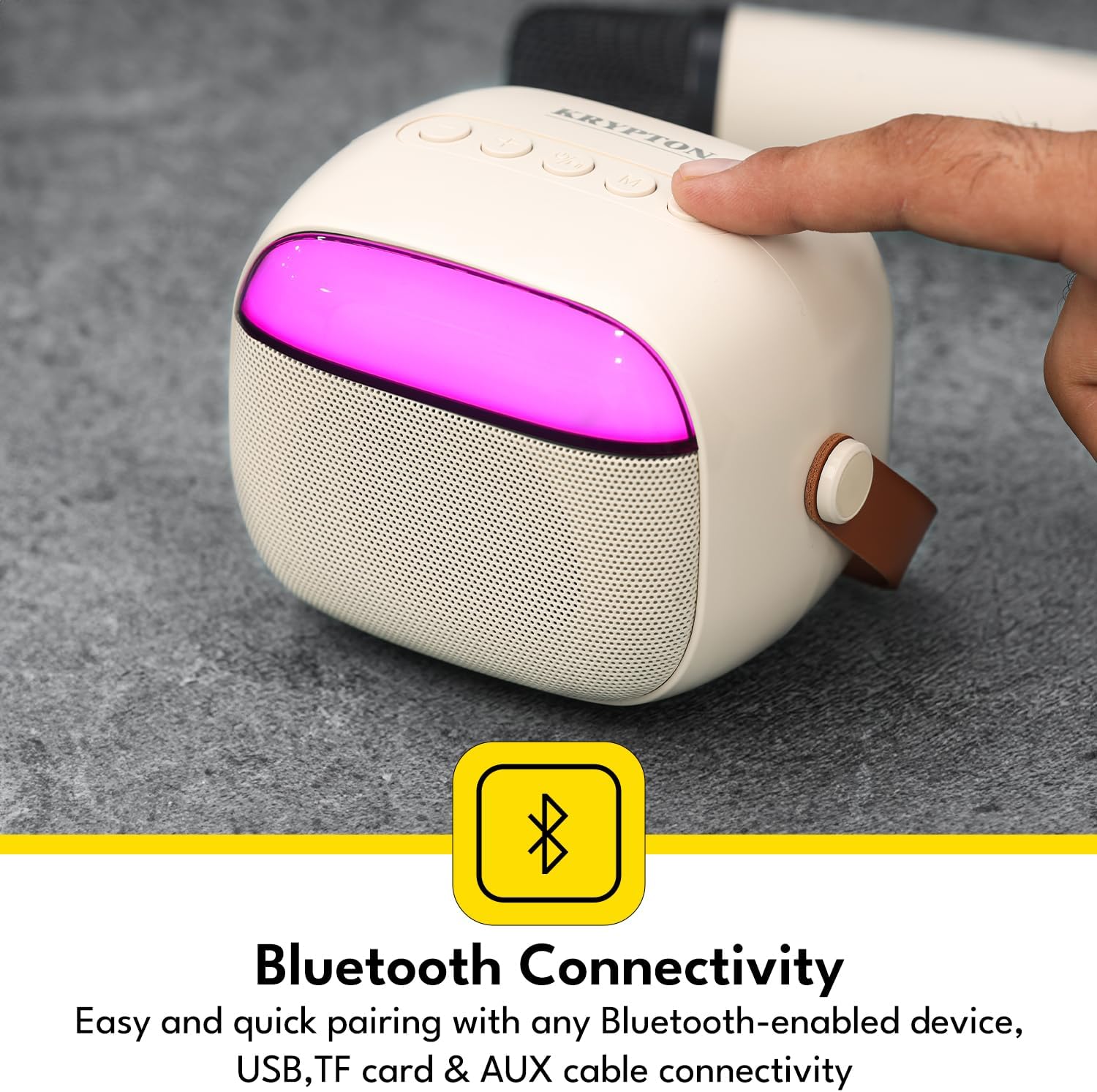 Portable Bluetooth Speaker with Wireless Microphone