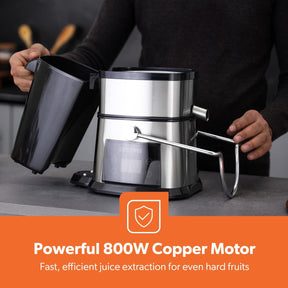 5-Speed Silver Digital Touchscreen Juicer Extractor