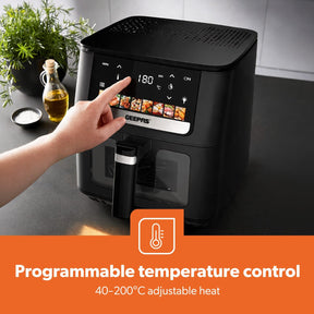 6.5L Digital Family-Sized 8-in-1 Convection Air Fryer with LED Touchscreen