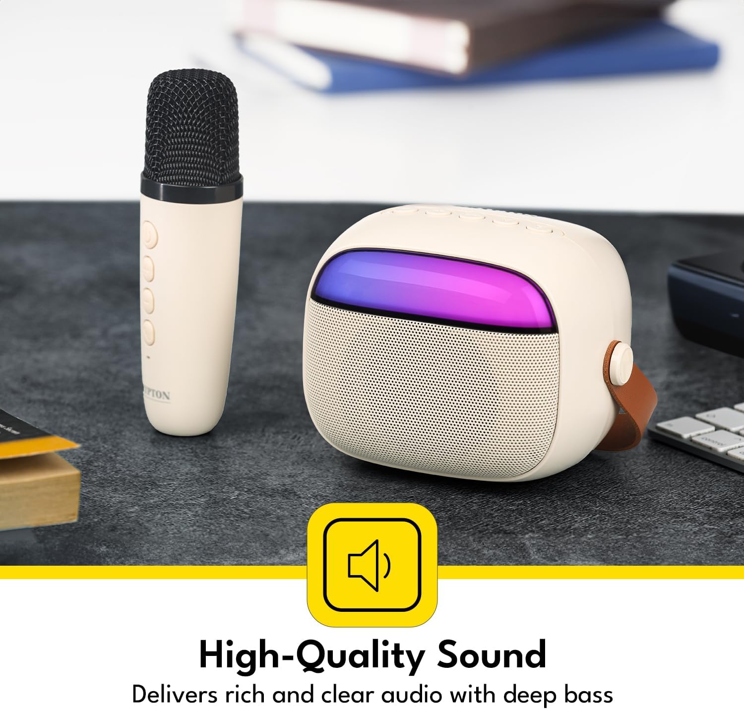 Portable Bluetooth Speaker with Wireless Microphone
