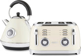 Cream Retrovive Matching Dome Kettle and Toaster Set