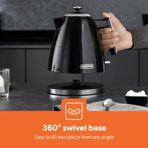 Linear 1.7L Electric Kettle Rapid Boil Cordless Jug Kettle