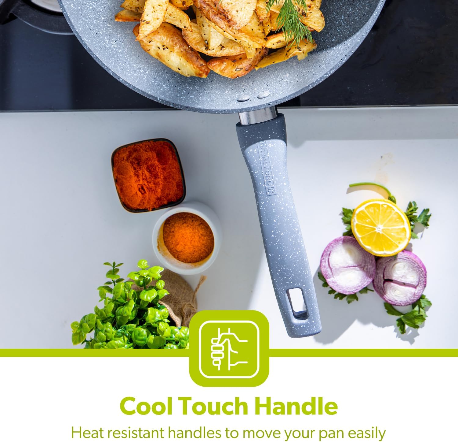 Forged Aluminium Wok Pan, 26 CM | Induction Safe Frying Pan