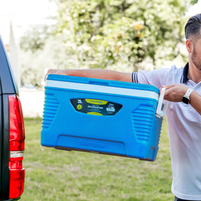 25L Blue Triple-Insulated Ice Cooler Chest For Camping