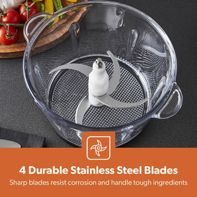 500W Mini Food Processor Chopper and Meat Grinder 2L