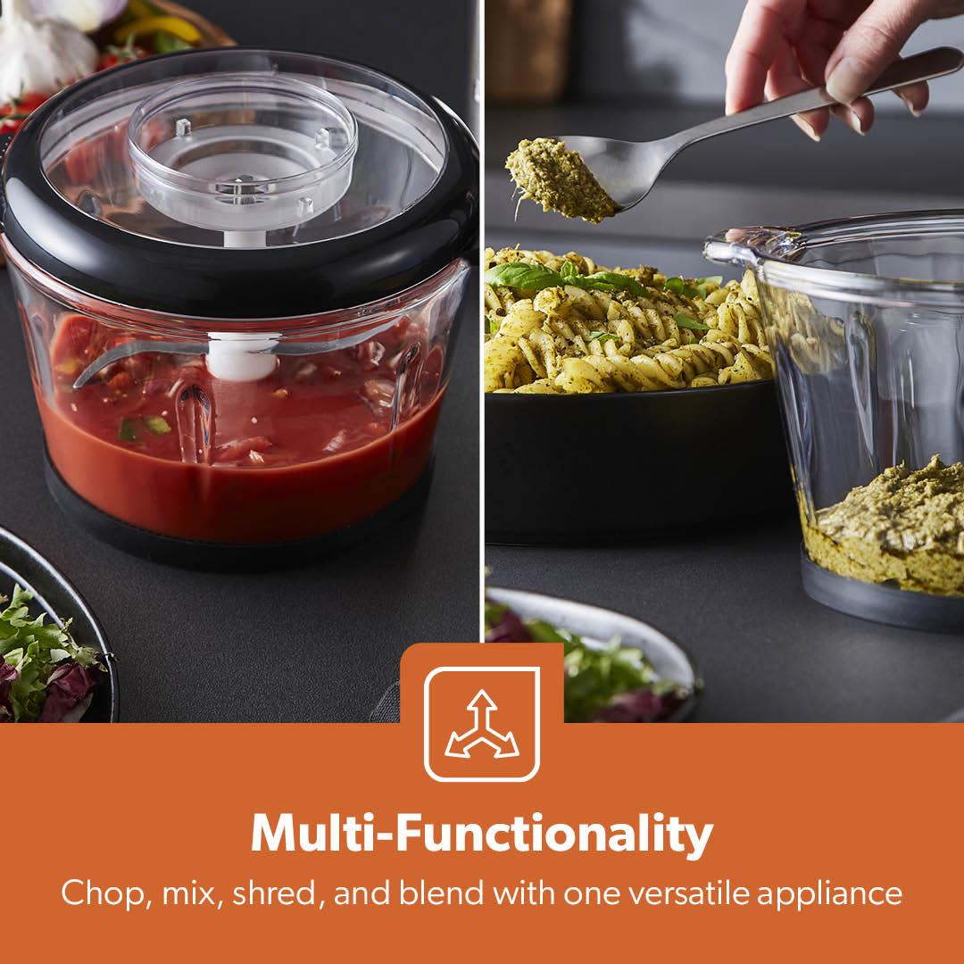 500W Mini Food Processor Chopper and Meat Grinder 2L