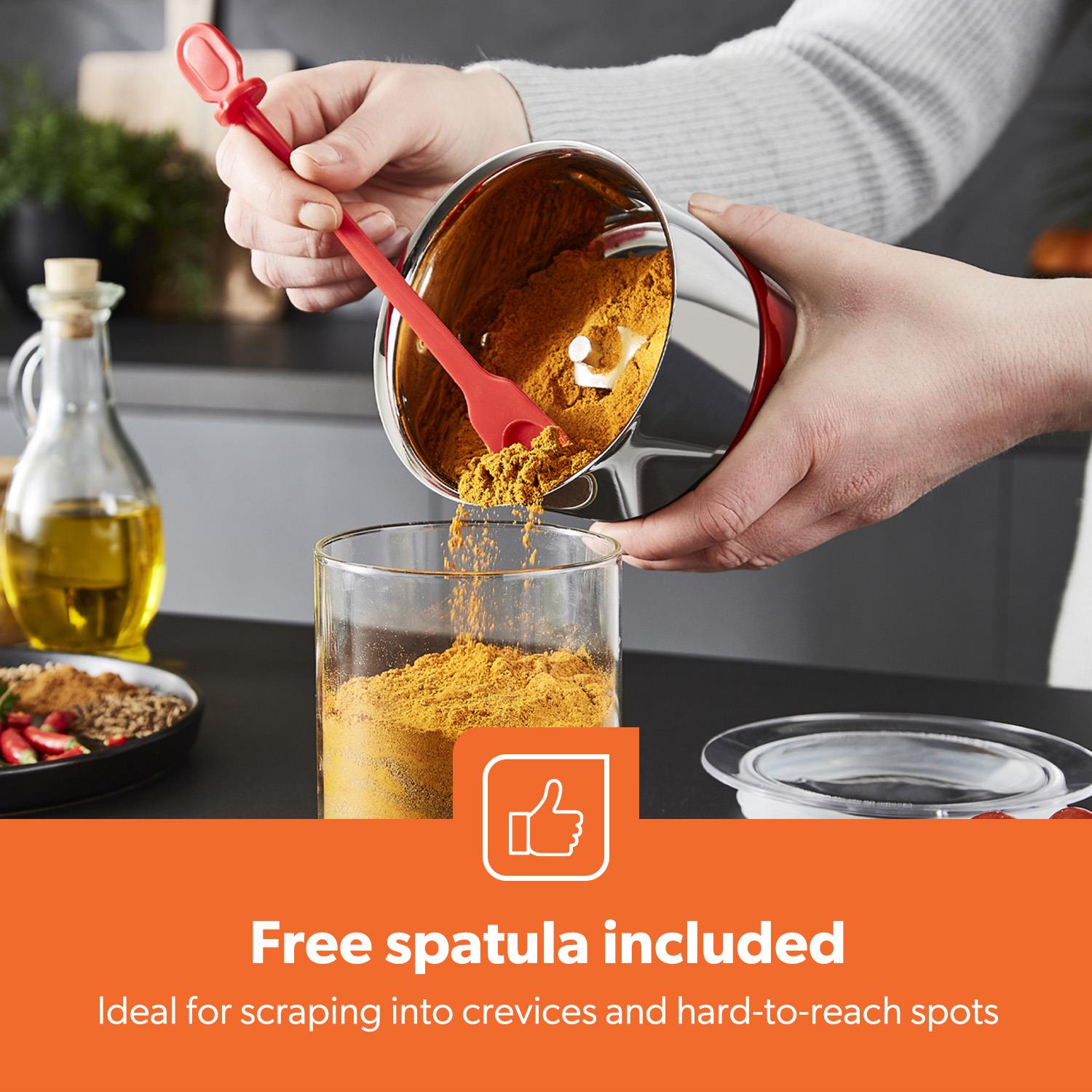 Red 750W Wet and Dry 3-In-1 Mixer Grinder With Stainless Steel Jars