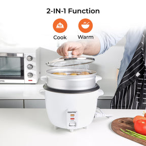 450W Rice Cooker & Steamer Keep Warm Function 1L