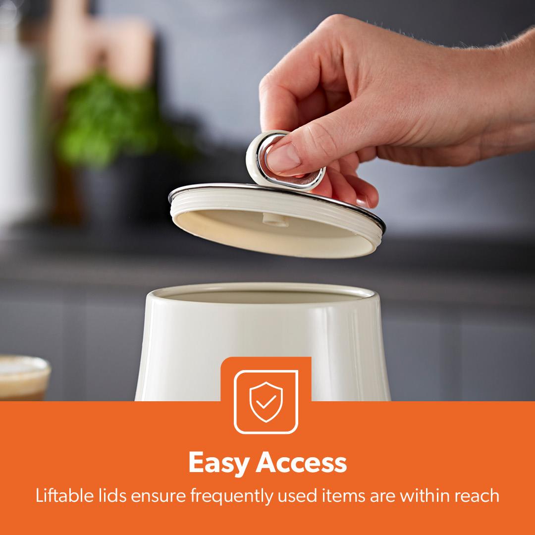 Retrovive Canisters Set Kitchen Storage Set, Tea Coffee Sugar Set of 3