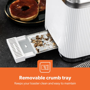 1.7L 3000W Electric Kettle & 2 Slice Toaster Kitchen Set Arcus White