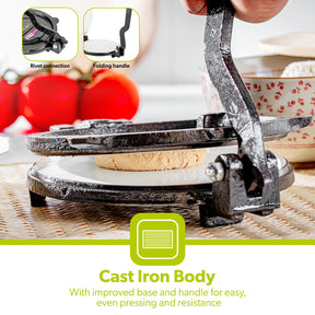 Cast Iron Chapati maker and Roti Press (18.5cm & 20cm)