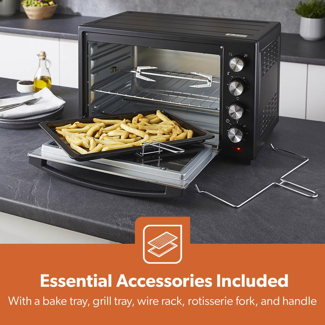 48L Portable Electric Mini Oven With Grill and Rotisserie