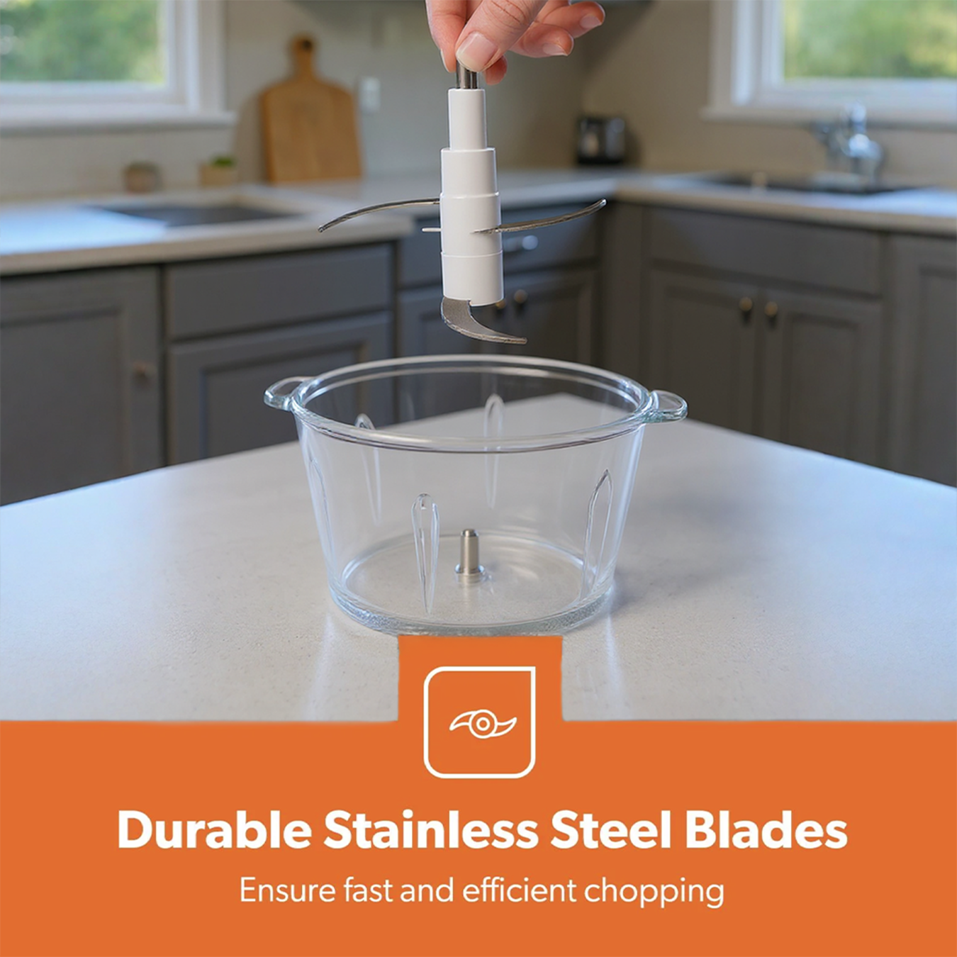 500W Mini Food Processor Chopper and Meat Grinder 2L