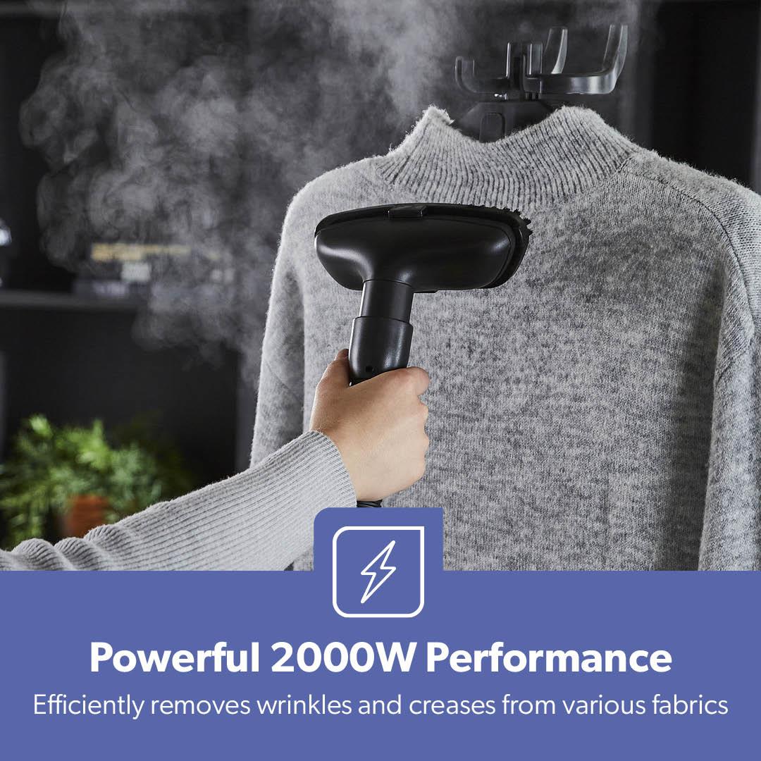 2000W Upright Garment Steamer 46g/min Removes Creases & Wrinkles