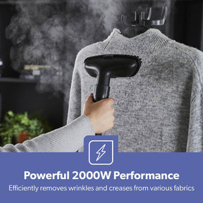 2000W Upright Garment Steamer 46g/min Removes Creases & Wrinkles