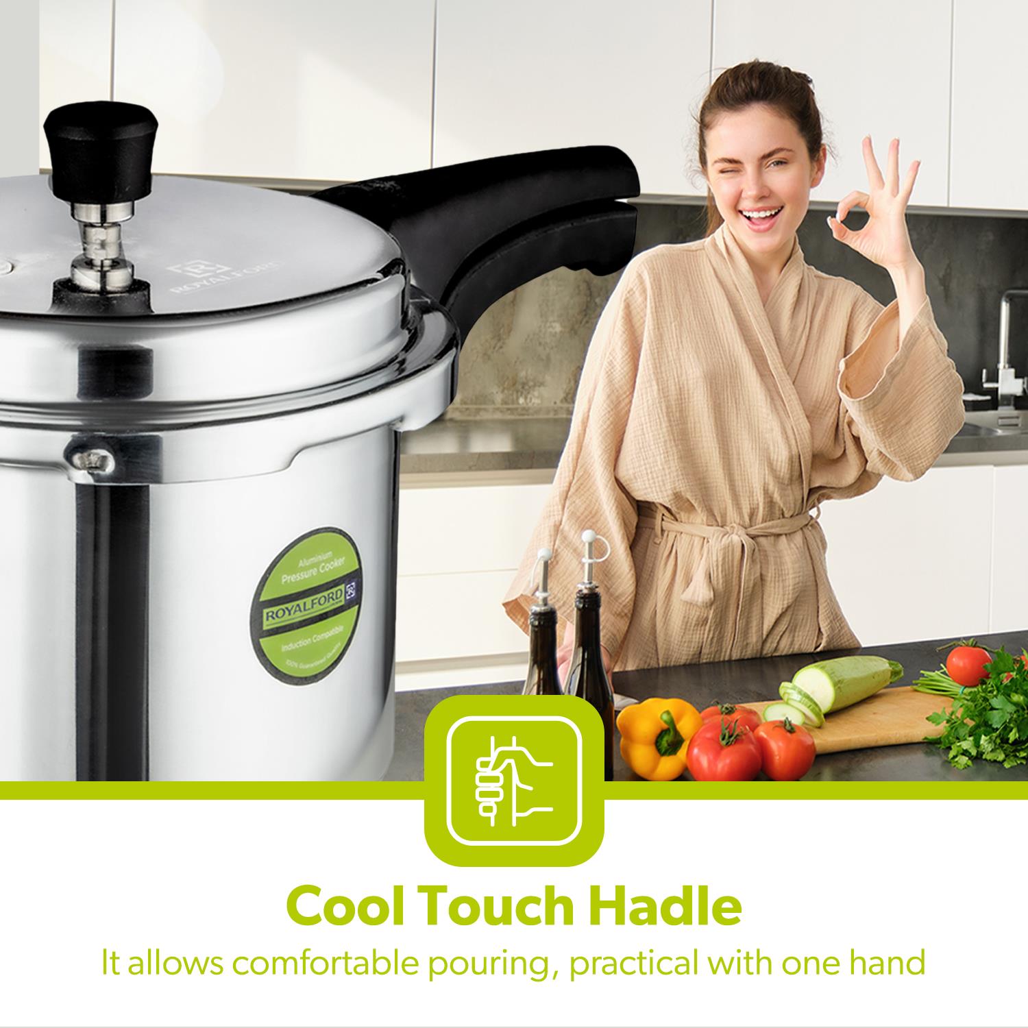 5L Lightweight Aluminium Stovetop Pressure Cooker
