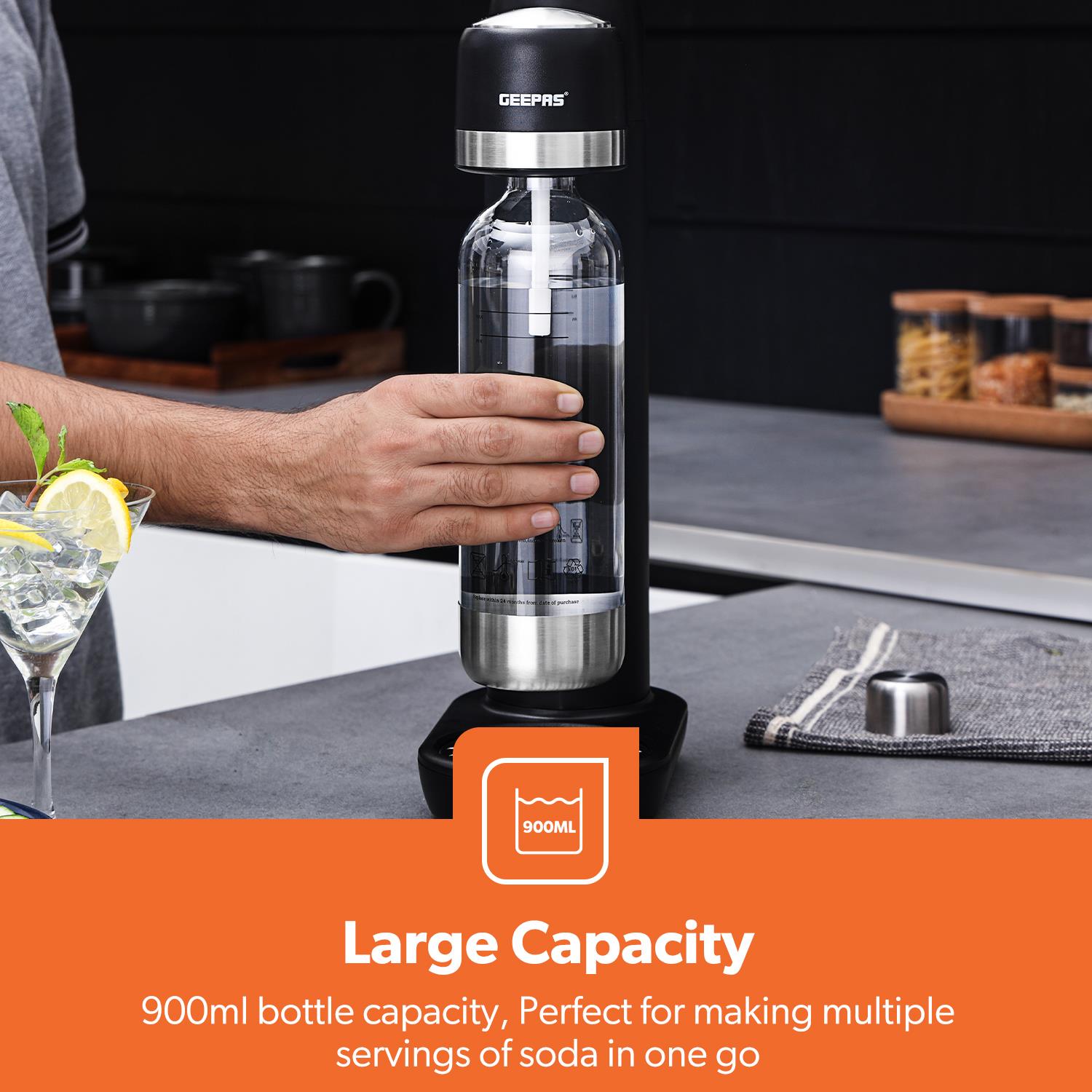 900ml Water Carbonator Soda Maker With Bottle