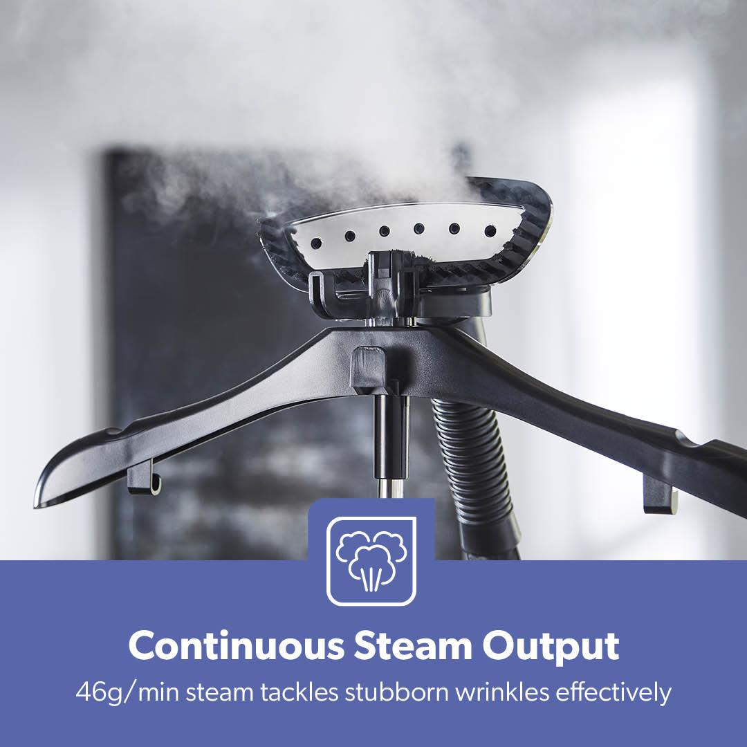 2000W Upright Garment Steamer 46g/min Removes Creases & Wrinkles