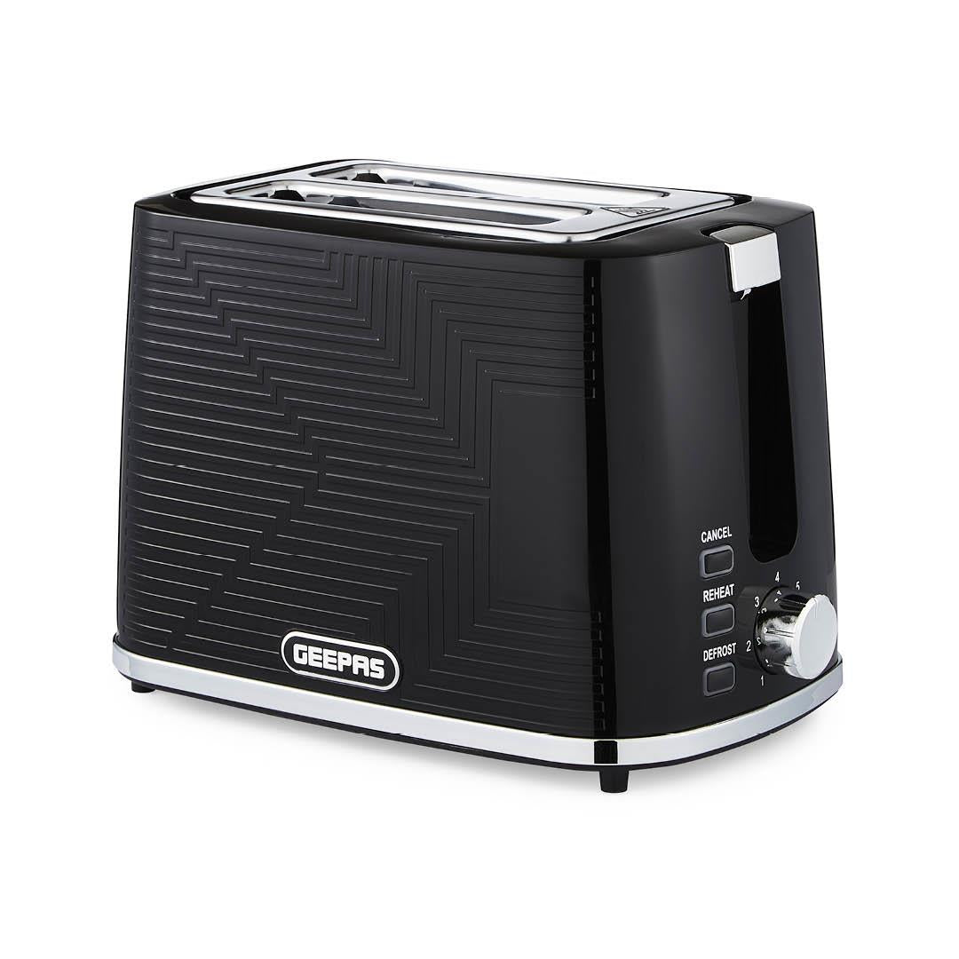 2-Slice Bread Toaster 7 Level Browning Control 900W Black