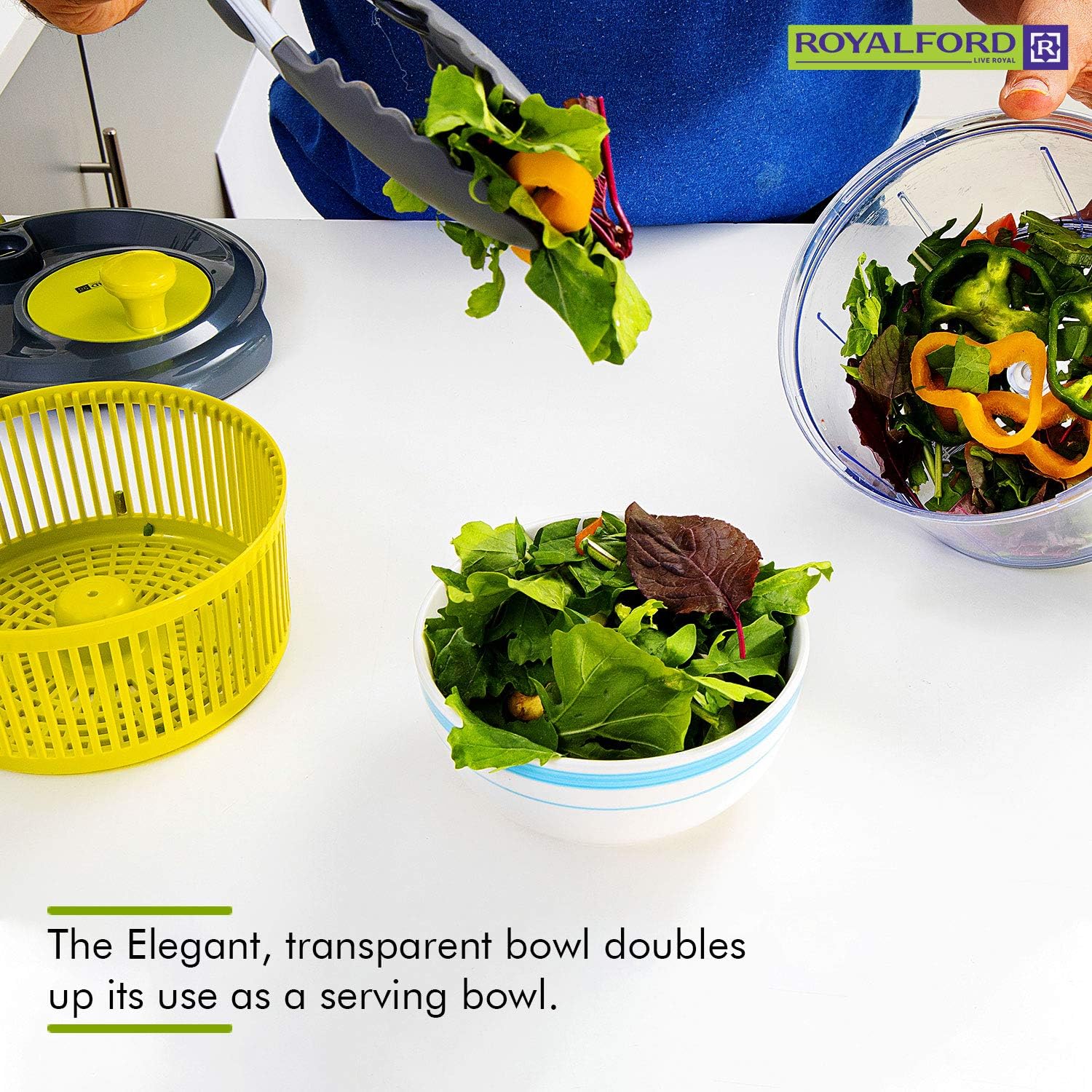 Mini Salad Spinner For Drying and Dressing Salads 1500ml