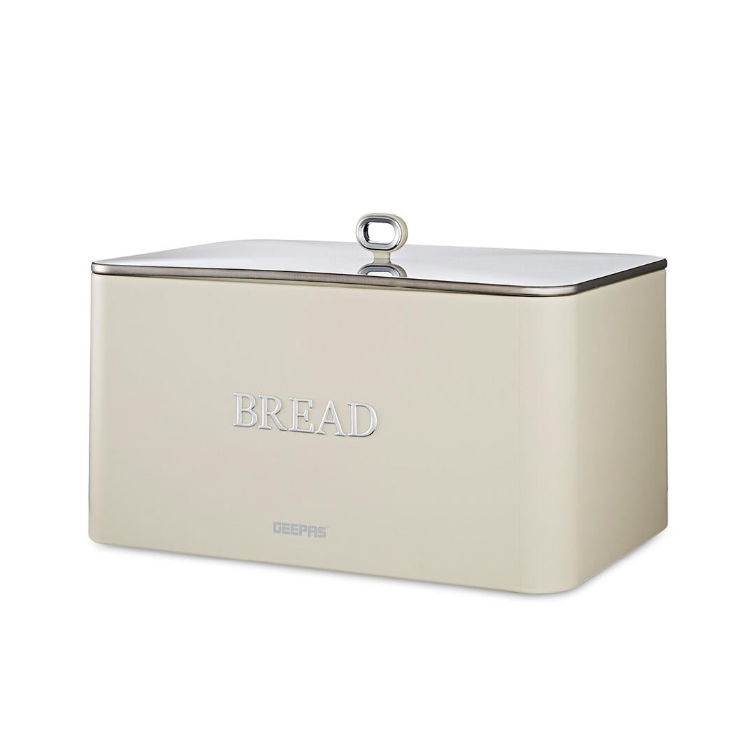 Cream Retrovive 13L Carbon Steel Bread Bin