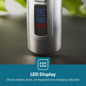 Silver Digital Beard Rechargeable Trimmer and Hair Clipper