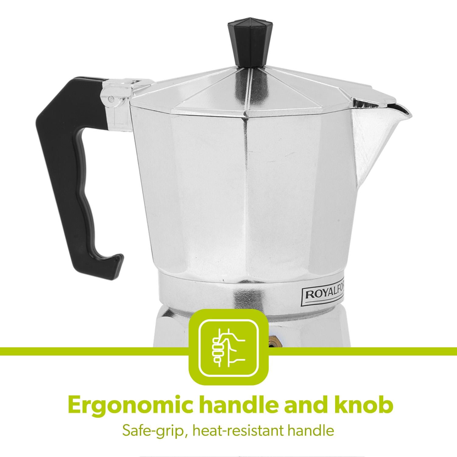 6 Cup Moka Pot 0.3L Stove Top Espresso Maker