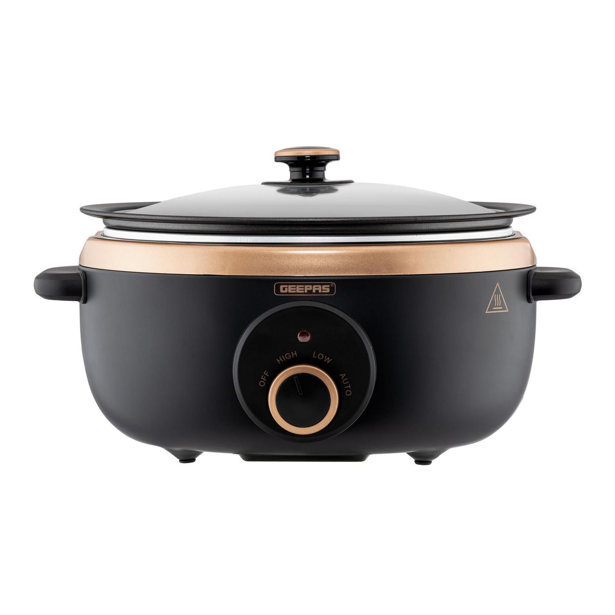 6.5L Black and Gold Slow Cooker With Three-Heat Settings