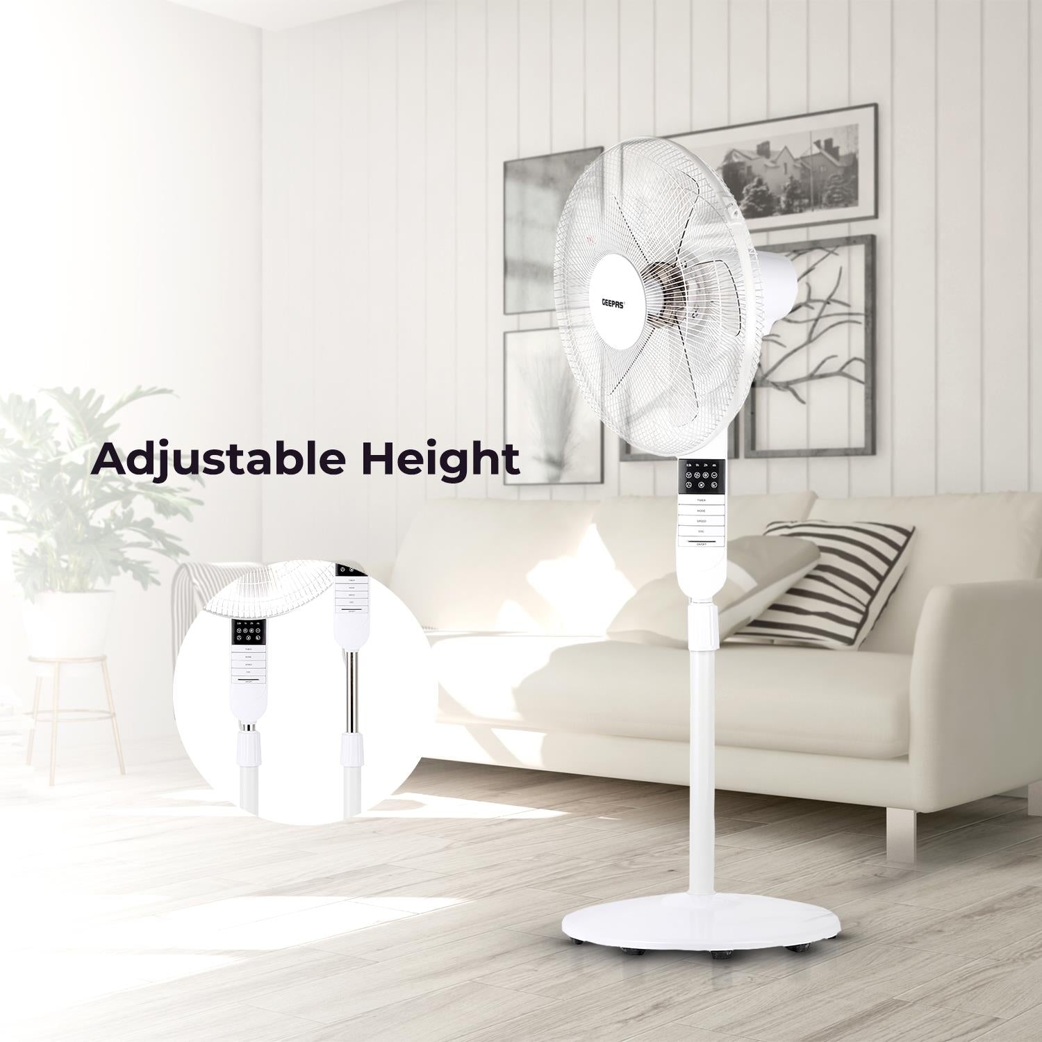 16-Inch Remote Controlled Oscillating Pedestal Fan