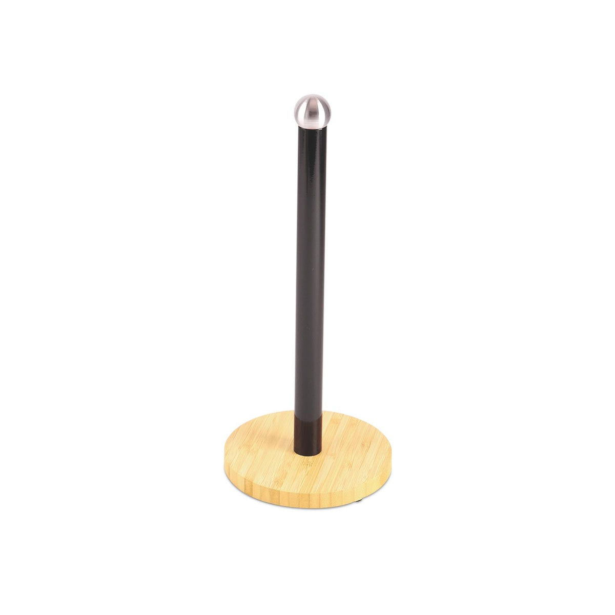 Black and Wooden Kitchen Paper Towel Holder